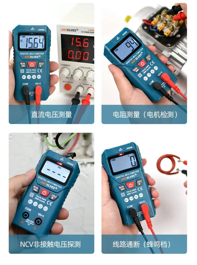 Intelligent Multimeter for Electricians, High-precision Automatic Household Digital Display Electricity Meter Without Gear Shift