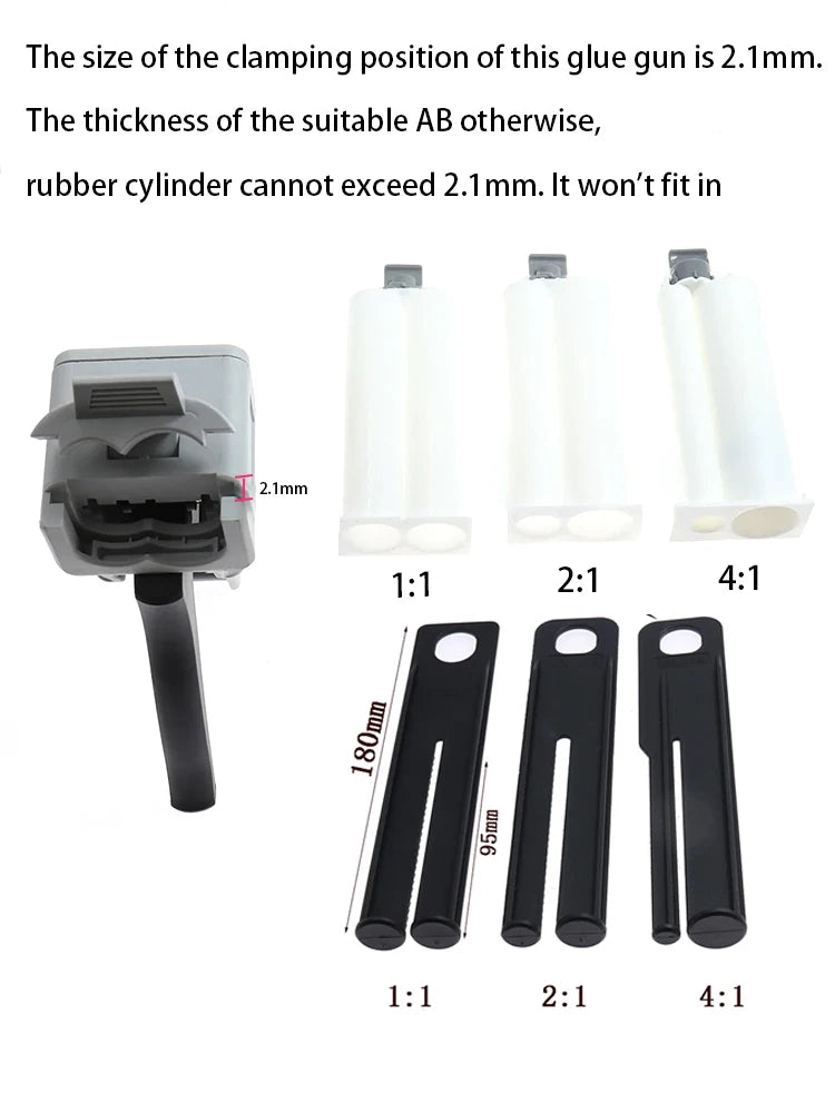 1-1/2-1 glue gun 50ml Manual glue gun AB Epoxy sealant glue gun high-quality PP material glue filling gun dental glue gun