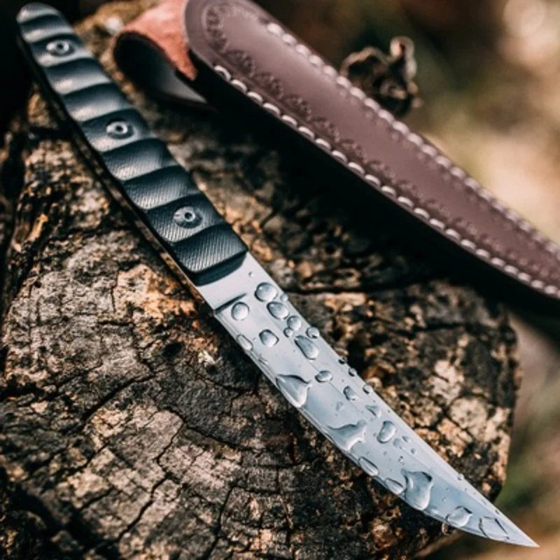 Outdoor camping survival knives, self-protection, wilderness survival tactics, straight knives, Swiss high hardness military kni