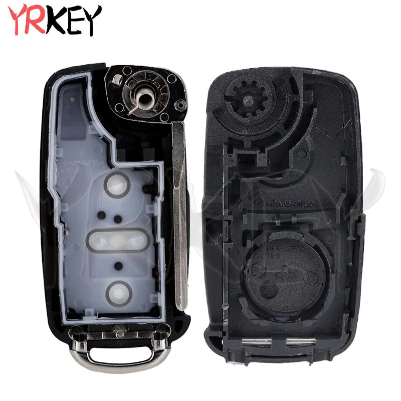 Fob Flip Remote Key for Volkswagen VW Passat Skoda Sedan Polo Beetle Golf 4 5 6 Eos Jetta Tiguan Rapid 433MHz ID48 Hu66 Car Keys