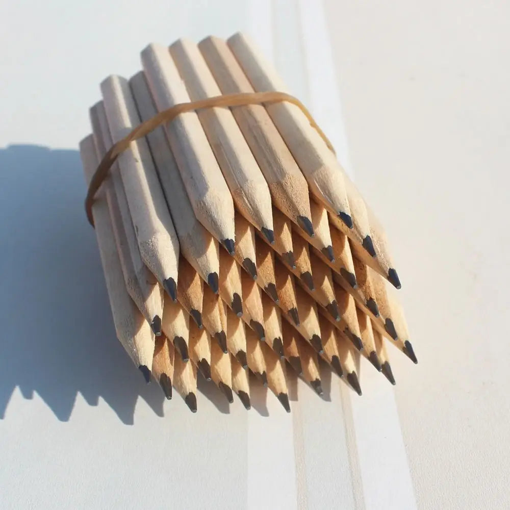 Beginner Drawing Tool Short Pencils Calligraphy Small Log Wood Pencil Hexagonal Comfortable Sketching Pencils Writing Supplies