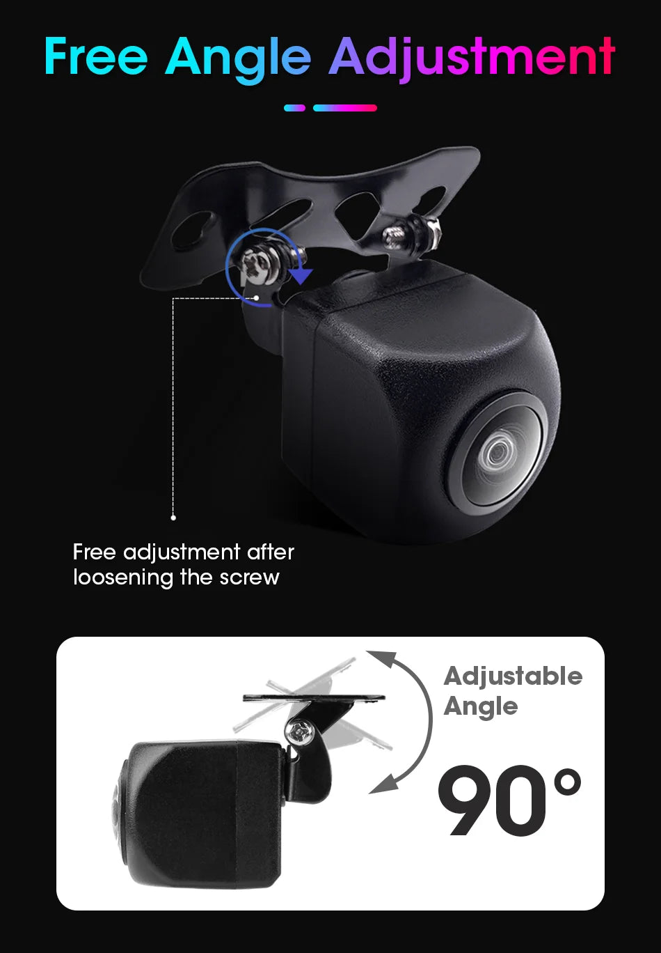 Luckdragon Car Vehicle HD CVBS AHD Reverse Camera 170 Degree Fish eye Lens Starlight N ight Vision HD Universal Rear View Camera
