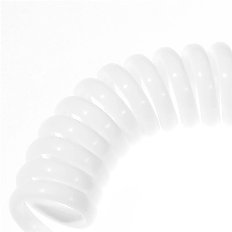 Bathroom Shower Plumbing Hoseswasher Toilet Spray Gun Telephone Wire Telescopic Spring Black White Tube Hose Bathroom Supplies