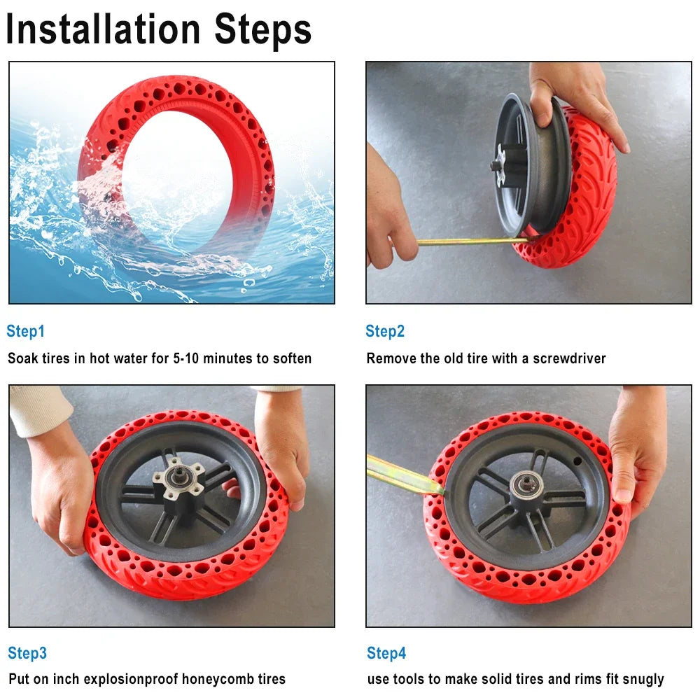 14X2.50 Electric Bike 2.50-10 Solid Tire Wear-resistant Explosion-proof Tyre 14inch Without Inner Tube Tire for Electric Vehicle