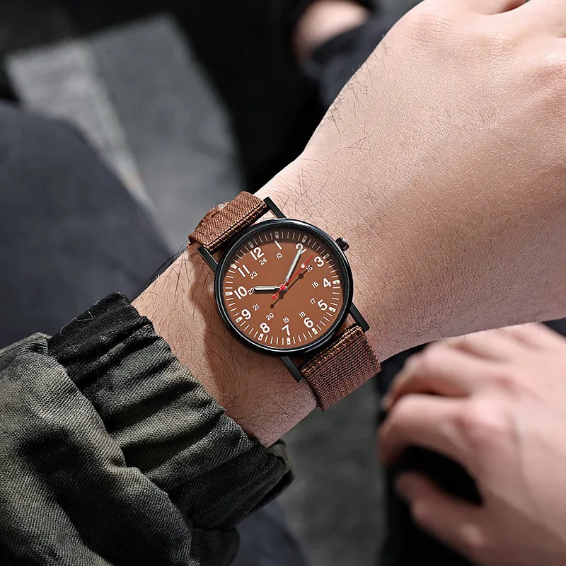 Military Men Watch Outdoor Sports Wristwatches Simple Nylon Band Luminous Male Army Quartz Wrist Watch Relogio Masculino