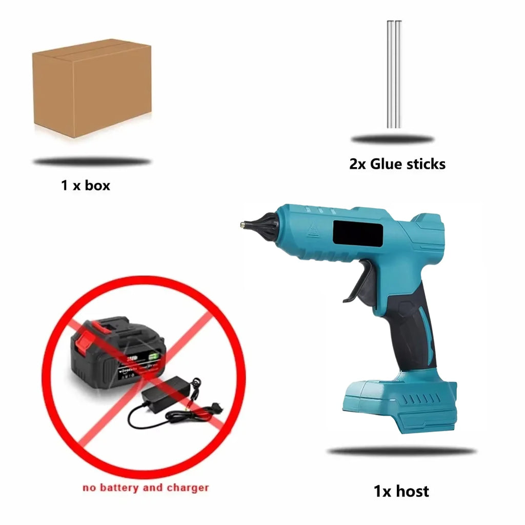 Wireless Electric Hot Melt Glue Gun with Holder DIY Crafting Welding Air Gun for Home Repairs and Creative Projects No Battery