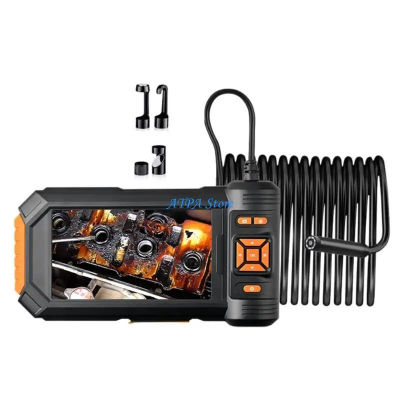 U13C Industrial Endoscope Camera Double Lens Car Inspection Borescope Waterproof LEDs