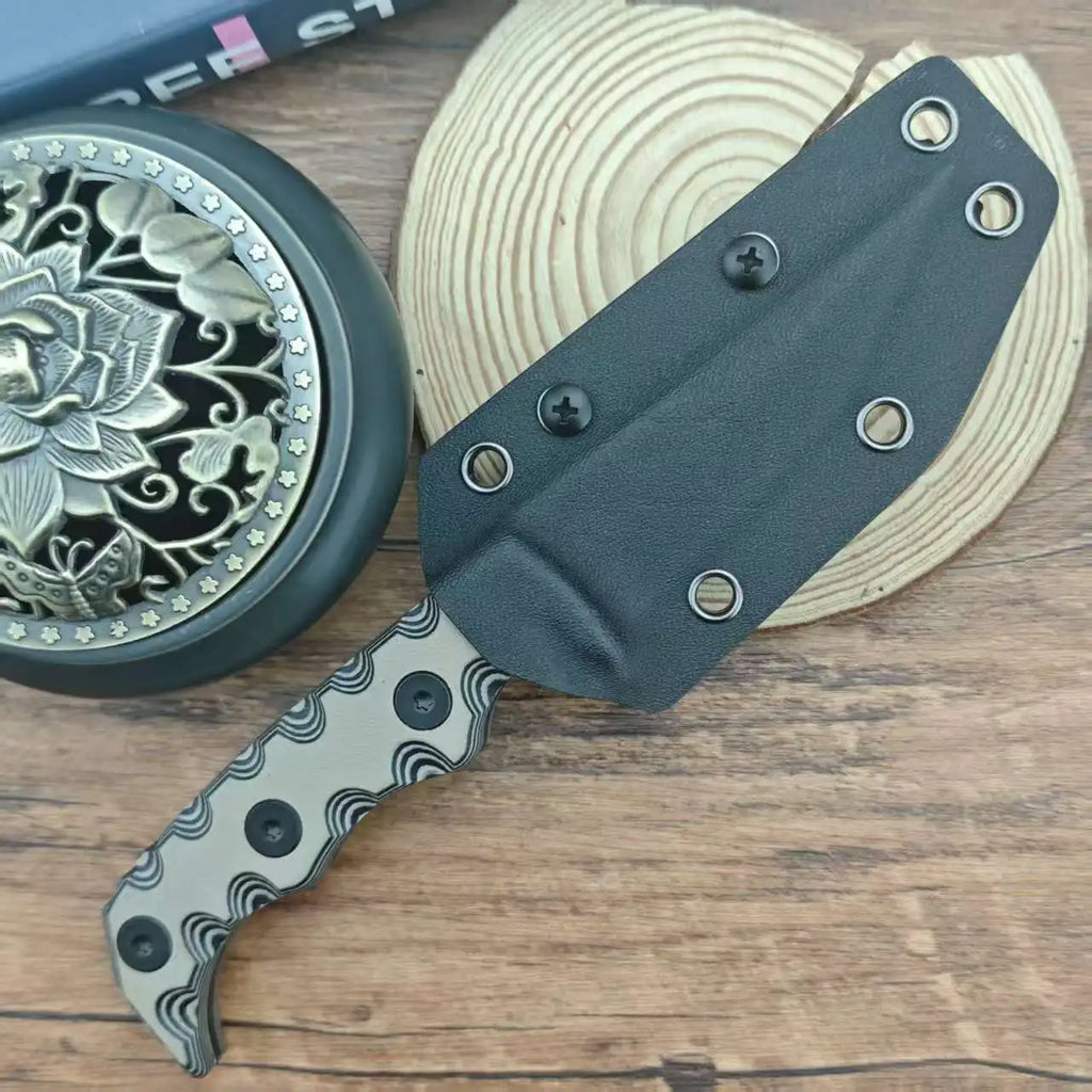 Practical Jungle Adventure Hunting Tactics Small Straight Knives 7Cr13Mov Blade G10 Handle Tool EDC Portable Adventure Tool