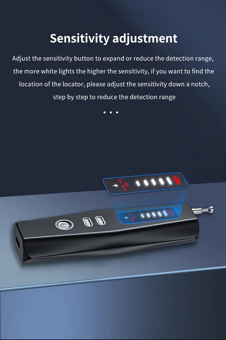 T011 Hidden Devices Detector Hotel Anti Candid Camera Detector Hunter GPS Bug Mini Camera RF Signal Scanner Camera Finder