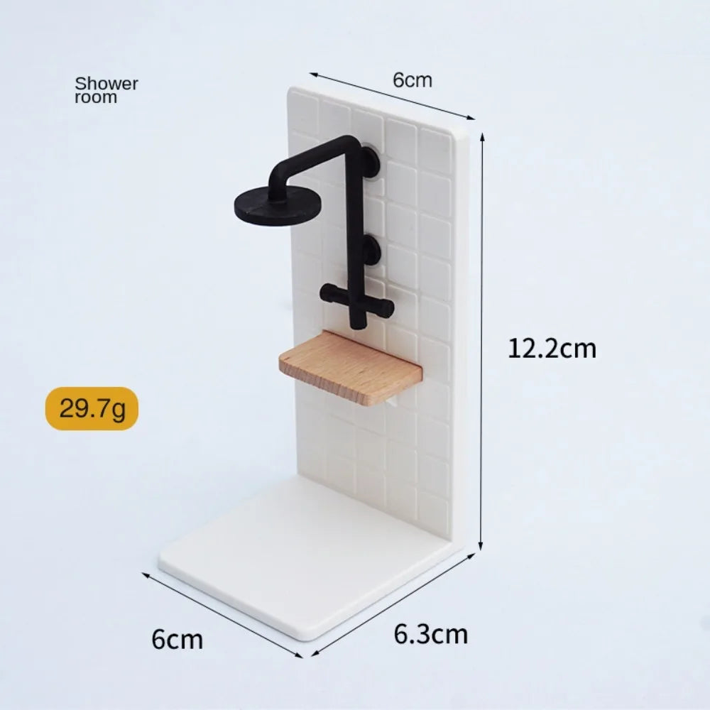 1:12 Dollhouse Simulation Bathroom Simulation White Wash Basin Dollhouse Miniature Bathroom Set Furniture Dollhouse