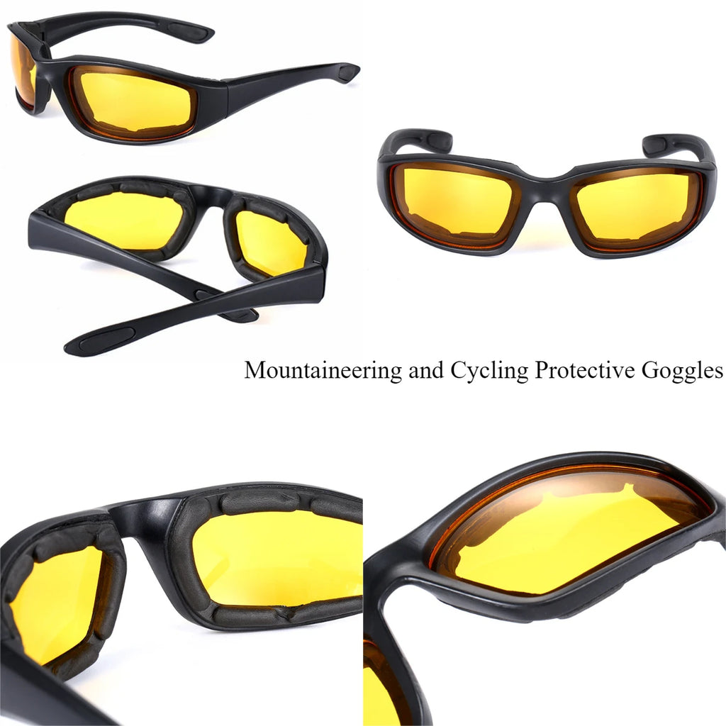 Motorcycle Riding Goggles - Tactical UV400 Dustproof Glasses for Hunting, Shooting & Bike Riding, Windproof Protective Equipment