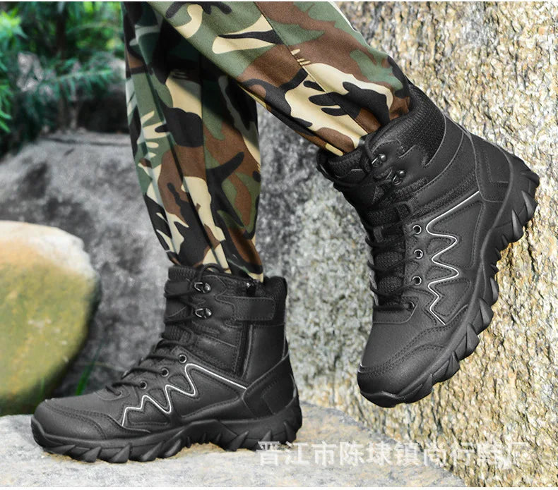 Tactical Man's Boots Waterproof Desert Military Hunting Hiking Men's Shoe Unisex Army Boots Safety Ankle Climbing Boots for Man