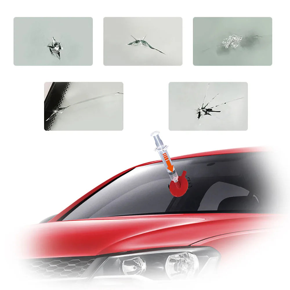 Windshield Repair Kit Cracked Glass Repair Fluid Quick Fix DIY Tool Auto Glass Windshield Window Crack Scratch Repair Kit