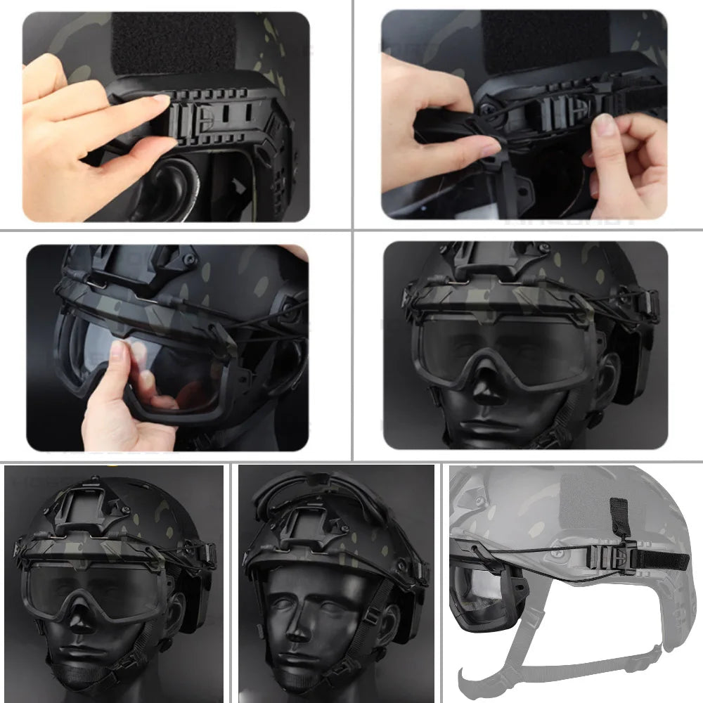Hunting Glasses Airsoft Tactical Helmet Goggles For FAST MICH Wendy Series Helmets Accessories