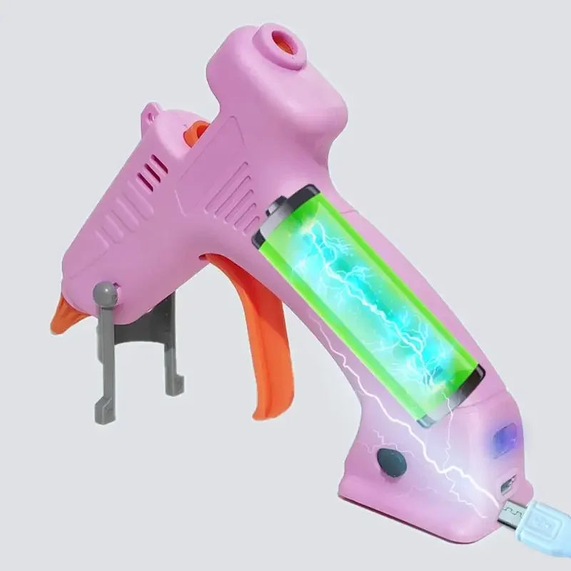 Hot Glue Gun, Rechargeable Hot Melt Glue Gun High Temperature Melting Glue Gun for Heavy Duty Tasks, Quick Repairs, DIY Projects