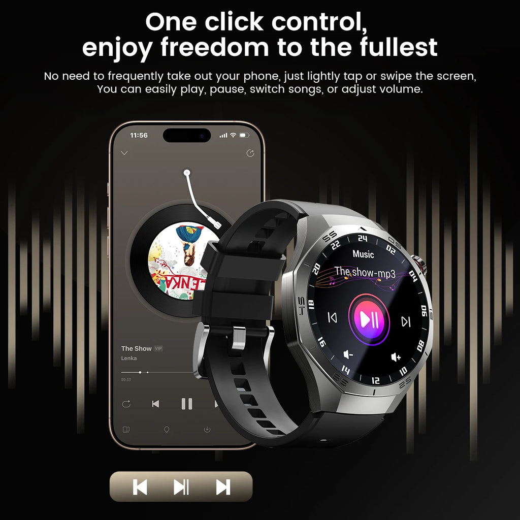 2025 New GUHUAVMI GT5 Pro Smart Watch Men HD AMOLED Screen GPS Motion trajectory HeartRate Bluetooth Call 1.52" SmartWatch IP68