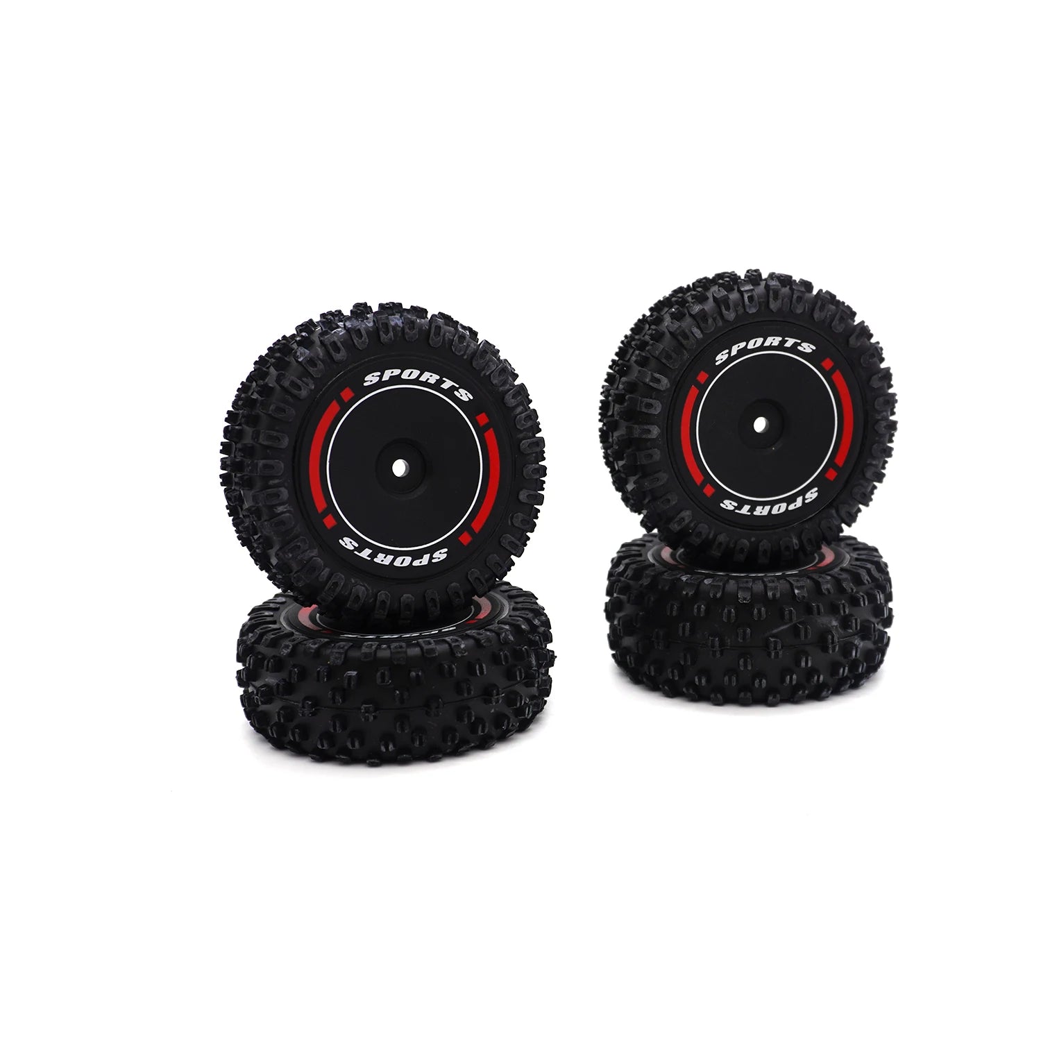 Front and Rear Wheels Rubber Tires Non-Slip and Wear-Resistant Tyre for WLtoys 124010 124008 124016 RC Drift Car Upgrade Parts