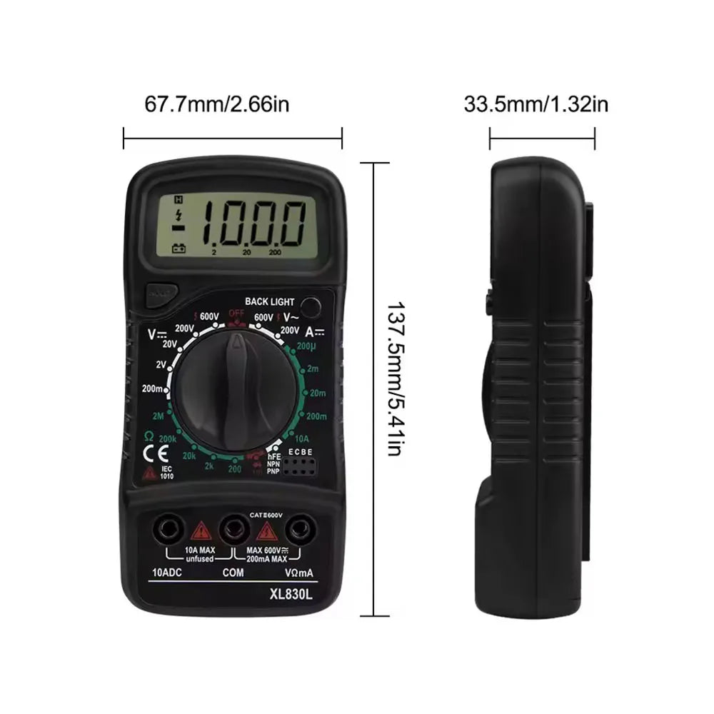 XL830L Digital Multimeter, Esr Meter, Automotive Electrical Testers, Dmm Transistor, Peak Meter, Capacitance Meter