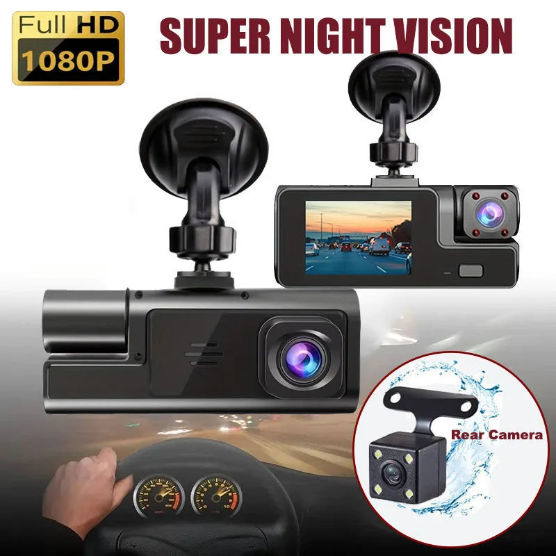 Dashboard Camera For Cars 1080P Double Lens Dashboard Camera Car Video High Definition Car Security Camera Night Driving