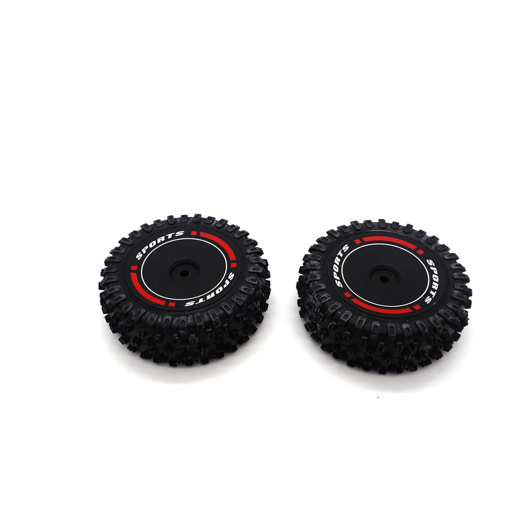 Front and Rear Wheels Rubber Tires Non-Slip and Wear-Resistant Tyre for WLtoys 124010 124008 124016 RC Drift Car Upgrade Parts