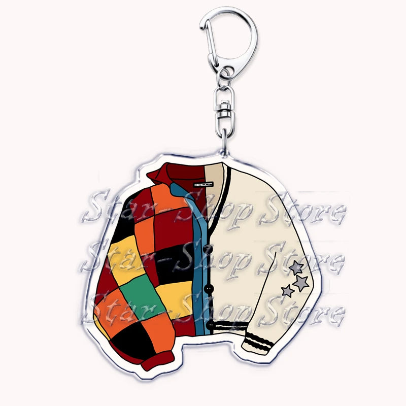 Popular Singer Keychains for Accessories Bag Folklore Eras Tour Evermore Reputation 1989 TTPD Keyring Jewelry Fans Lover Gifts