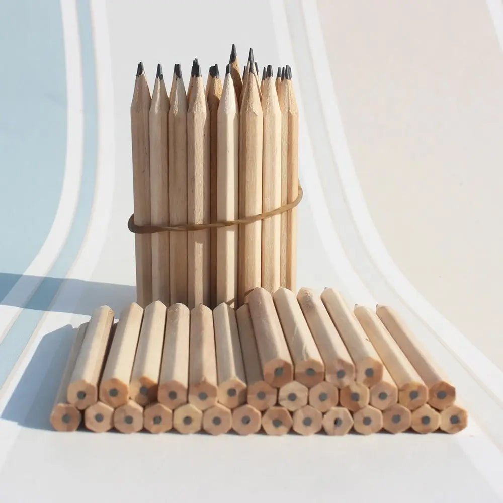 Beginner Drawing Tool Short Pencils Calligraphy Small Log Wood Pencil Hexagonal Comfortable Sketching Pencils Writing Supplies