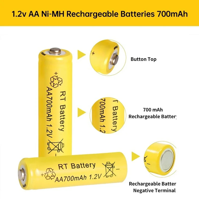 10-60PCS 8000mAh 1.2V AA Ni-MH Rechargeable Battery, Suitable for Remote Control, Toy Flashlight, Wireless Keyboard, Mouse