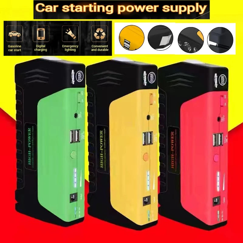 Car Jump Starter 12V 16800mAh Power Bank Portable Car Starting Device Booster Charger Emergency Car Battery Jumpstarter