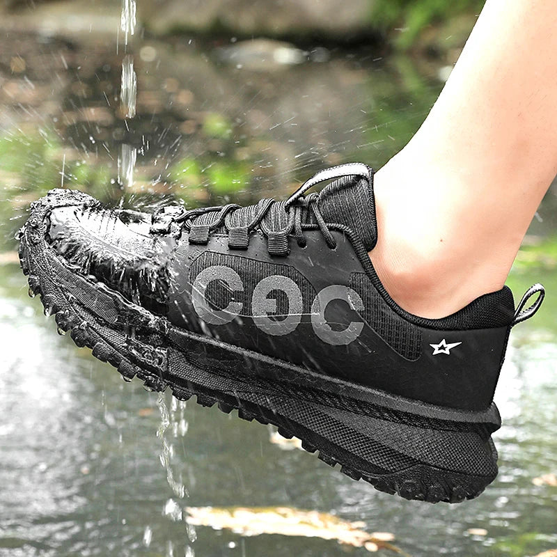 Men's Sports Shoes, Lightweight Carbon Plate Racing Running Shoes, Winter Shock Absorption, Anti Slip, Wear-resistant, Breathabl