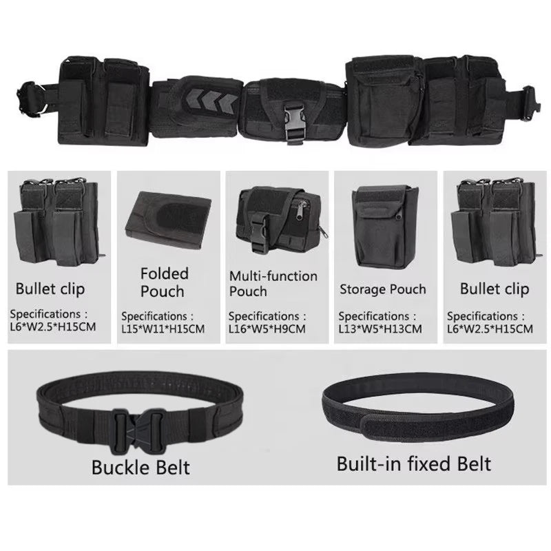 Yakeda Gear User Outdoor Black Hunting Tactics Law Enforcement Duty Security Traffic Air Gun Belt Airsoft Equipment