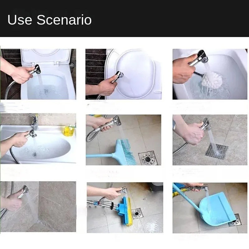 Handheld Water Toilet Bidet Sprayer Flexible Spring Shower head Hose tube Telephone Line soft Hoses bathroom Accessories