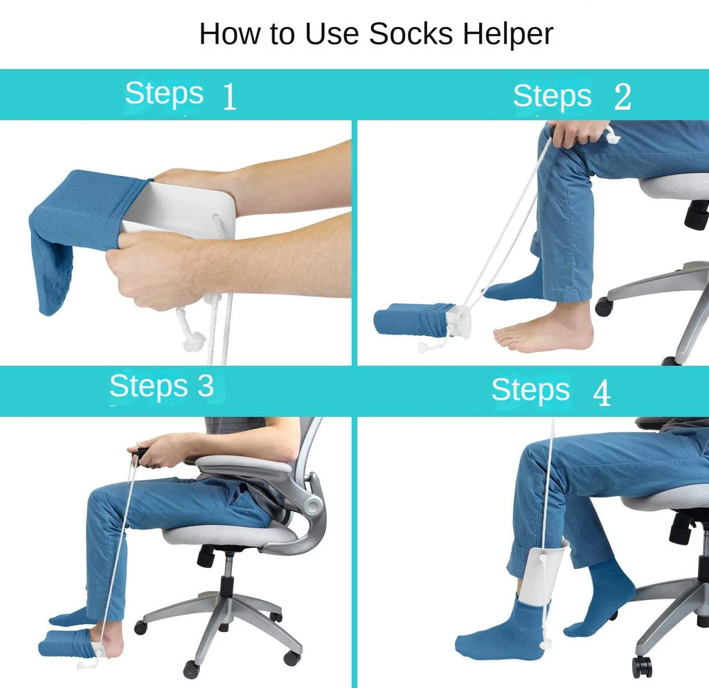 Assistance Sock Aid Kit Non-Slip Senior Sock Aid Helper Stocking Slider Pulling Assist Stocking Slider Sock Helper Aide Tool