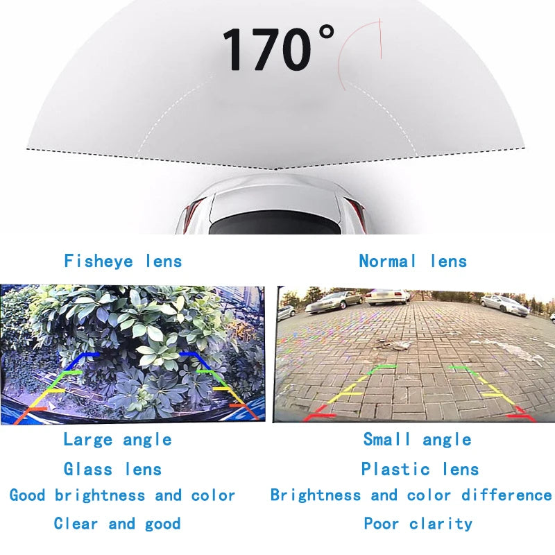 AHD/CCD car camera front/reversing 170 glass fisheye lens HD night vision waterproof universal rear view 720P reversing image