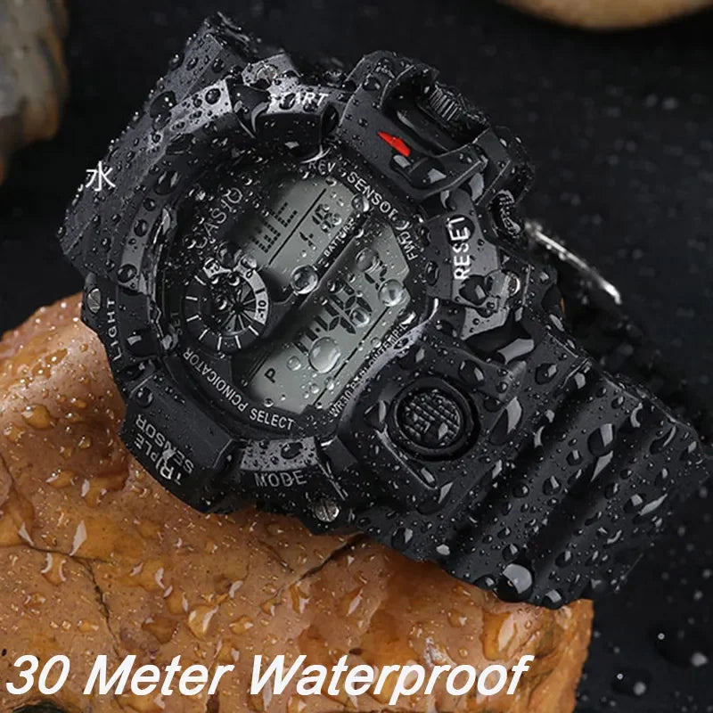 Military Digital Watch for Men Outdoor Men's Sports Watches Clock Waterproof Luminous Chronograph Student Electronic Wristwatch