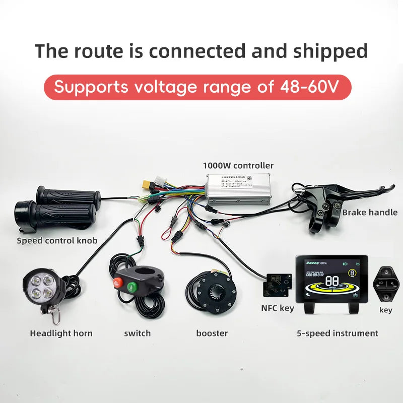 Electric Bike kit with ebike electric bicycle kit 20 26'' 27.5 700C 1000W Front Rear Electric Wheel Hub Motor