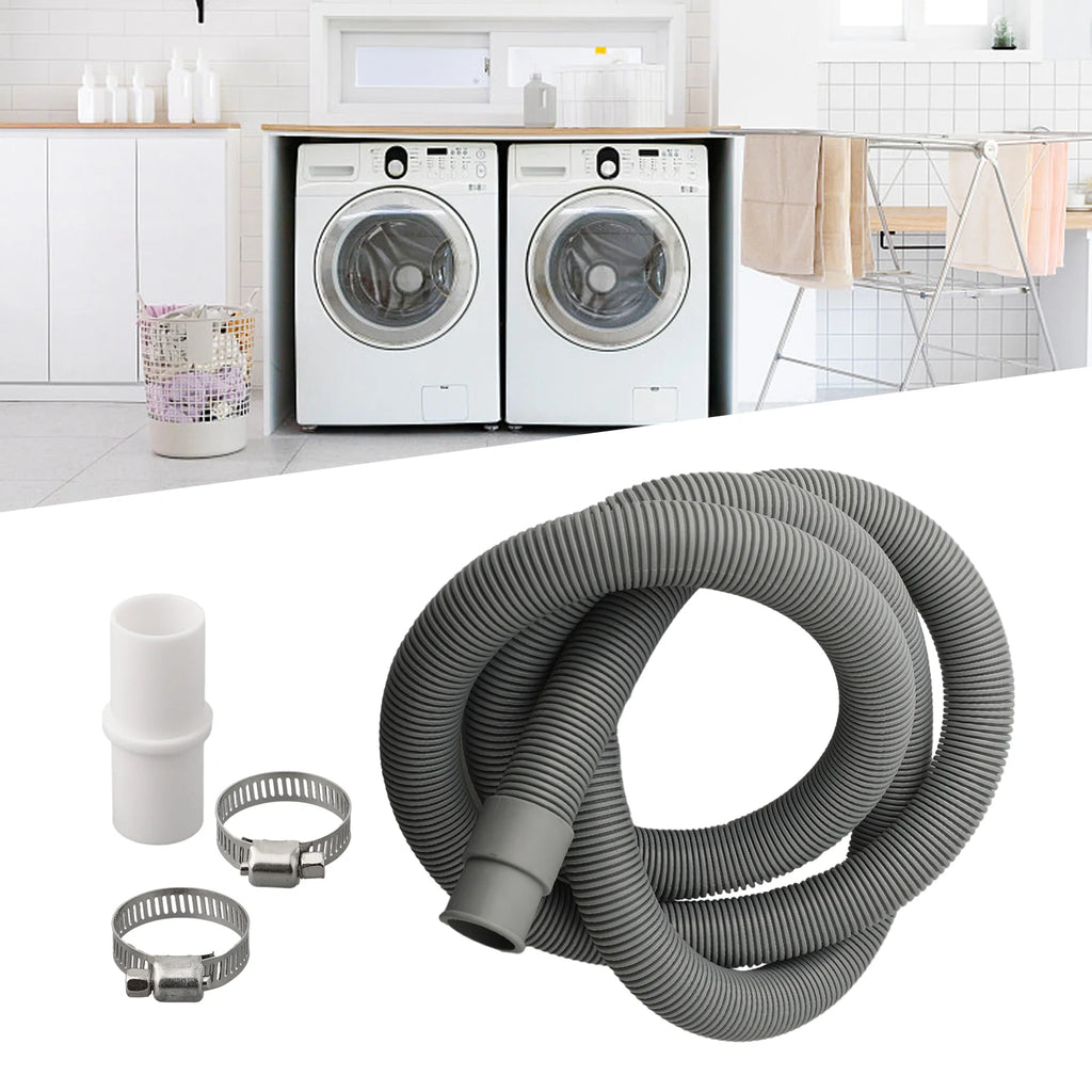 70/150/200cm Drain Pipe Washing Machine Dishwasher Drain Waste Hose Extension Pipe With Hose Clamps Set Wash Machine Accesories