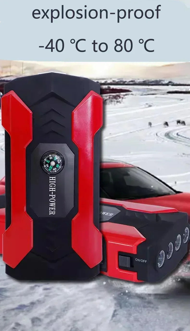 Car Jump Starter Starting Device - 12V 98000mAh Power Bank Jumpstarter, Auto Booster, Emergency Charger, and Jump Start Tool