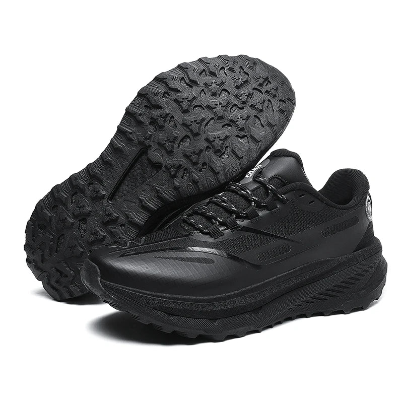 Sports and leisure shoes, men's shoes, marathon oversized air cushioned shoes, fly woven all season rubber, wear-resistant, anti