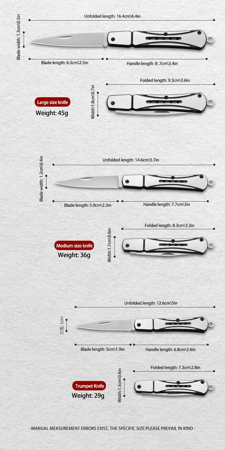 Outdoor Knife Hunting Knives Camping High Quality Profesional Self-defense  Multifunctional Portable Switch Blade Fruit Knife