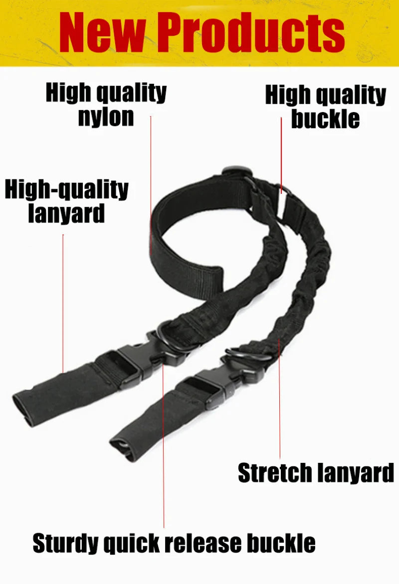 Shot Gun Belt Hunting Accessories Gear Double Point Gun Sling Shoulder Strap Rifle Rope Belt with Metal Buckle Hunt Accessories