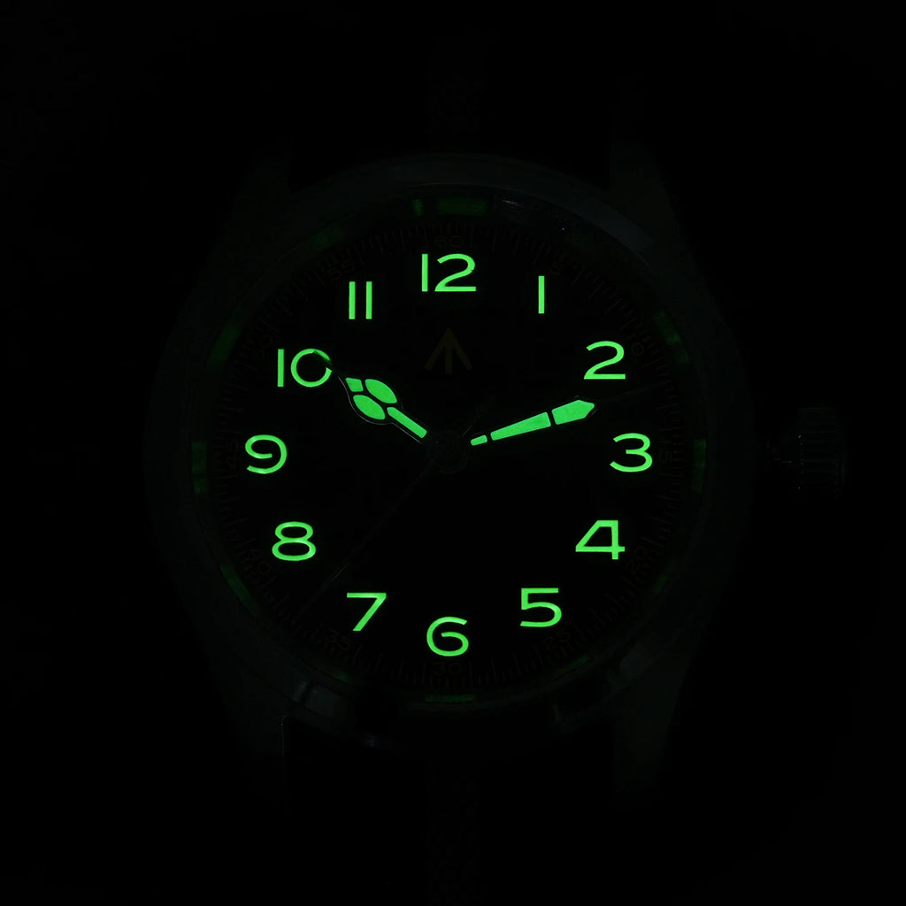 Militado ML08 Military Watch VH31 Quartz Movement Double Domed Sapphire C3 Super Luminous 10Bar Waterproof 38mm Vintage Watches