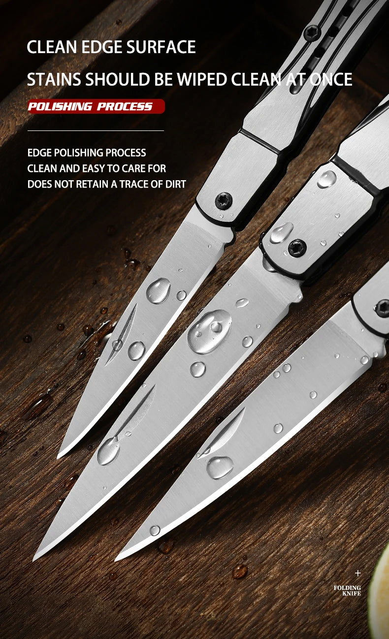 Outdoor knife hunting knives camping high quality profesional self-defense  multifunctional portable switch blade fruit knife