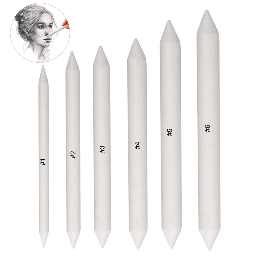 6/12/48Pcs Blending Stump and Tortillions, Paper Art Blenders, Art Pencils, Drawing Pencils for Student Sketch Drawing Tools
