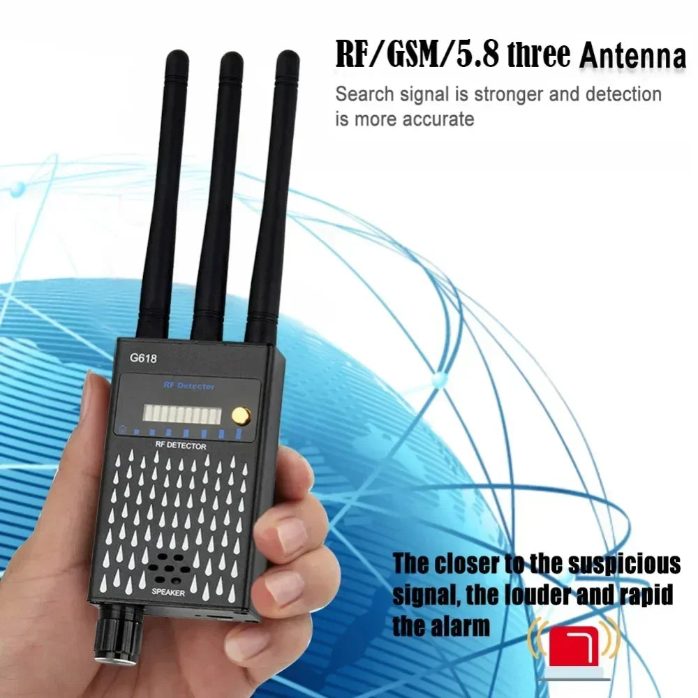 Professional Spy Camera Finder RF Scanner GPS 2-5G Wifi Signal jammer Bluetooth blocker hacking gadgets Hidden Cam/Bug Detector
