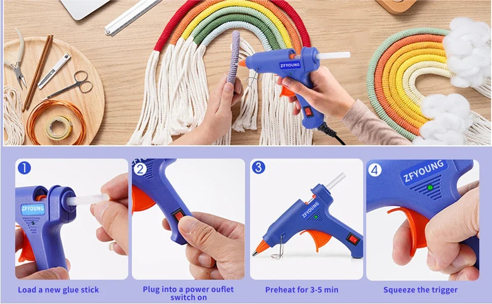 Thermal Glue Gun Rechargeable Mini DIY Tools For Home Repair & Crafts Electric Hot Melt Glue Gun Hot Silicone Guns Adhesive Gell
