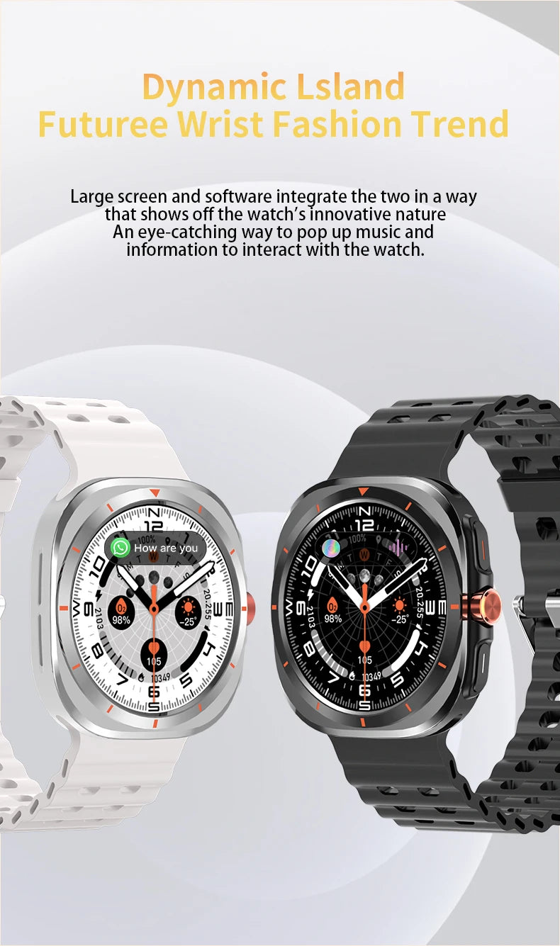 G.L Wear 2025 New Smartwatch for Men Heart Rate Monitoring Bluetooth Calling Fitness Tracking Pedometer Men's Smartwatch