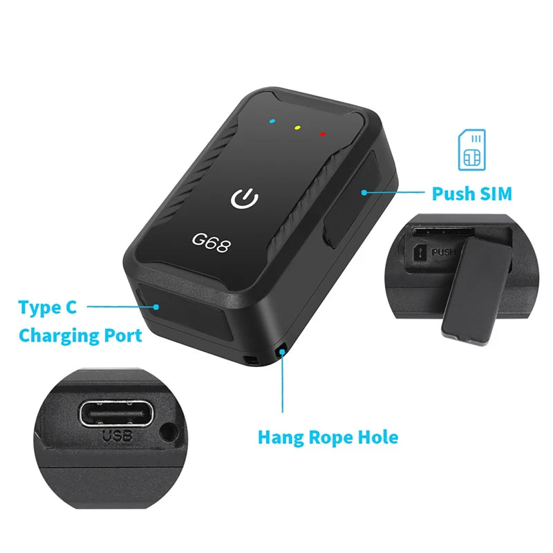 4G GPS Tracker Car 4G GPS Locator Anti-Lost Device Health Monitoring Pedometer For Children And The Elderly Tracking