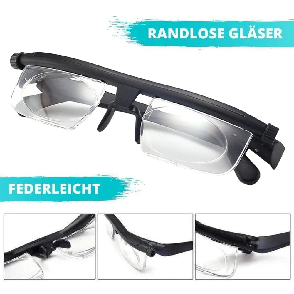 -6D To +3D Adjustable Degree Reading Glasses Variable Focus Distance Myopia Presbyopia Eyeglasses Auto Adjusting Reading Glasses