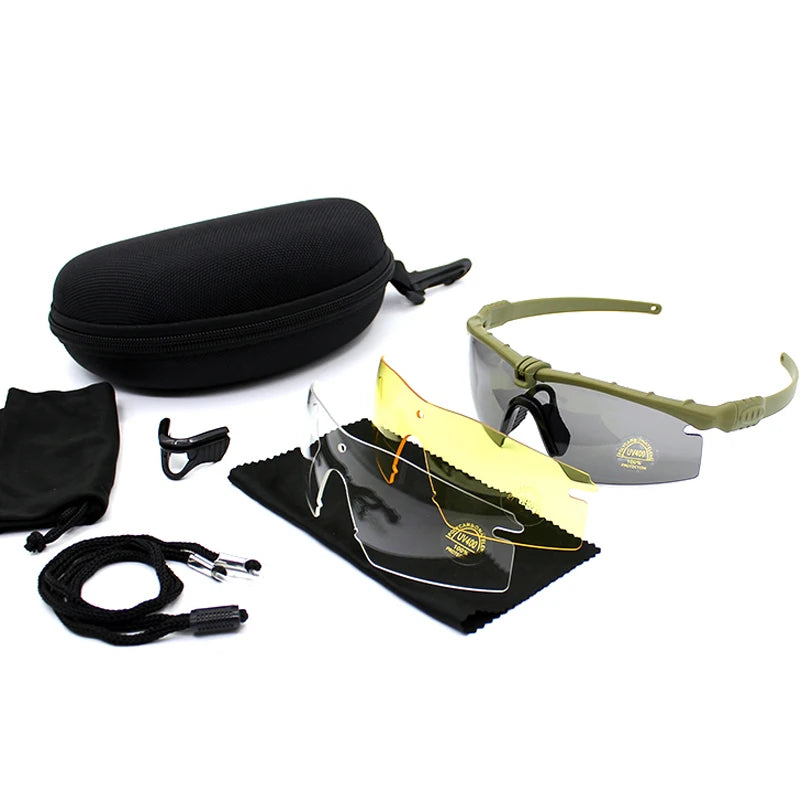 Outdoor Military Tactical Glasses UV400 Protective Glasses Air Gun Shooting Safety Goggles Hunting Polarized Sports Sunglasses