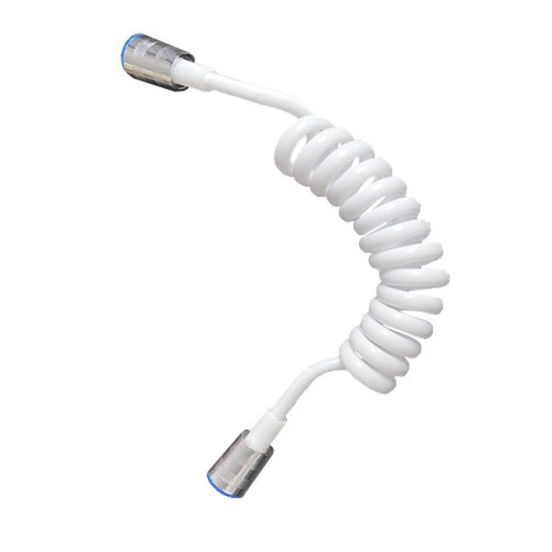 Bathroom Shower Plumbing Hoseswasher Toilet Spray Gun Telephone Wire Telescopic Spring Black White Tube Hose Bathroom Supplies
